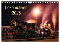 Cover Lokomotiven 2026 (Wandkalender 2026 DIN A4 quer), CALVENDO Monatskalender