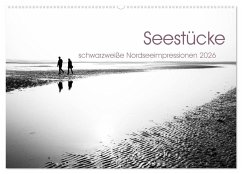 Seestücke. Schwarzweiße Nordseeimpressionen 2026 (Wandkalender 2026 DIN A2 quer), CALVENDO Monatskalender Seestücke. Schwarzweiße Nordseeimpressionen 2026 (Wandkalender 2026 DIN A2 quer), CALVENDO Monatskalender