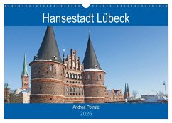 Cover Hansestadt Lübeck / Geburtstagskalender (Wandkalender 2026 DIN A3 quer), CALVENDO Monatskalender