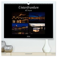 Unterfranken bei Nacht (hochwertiger Premium Wandkalender 2026 DIN A2 quer), Kunstdruck in Hochglanz Unterfranken bei Nacht (hochwertiger Premium Wandkalender 2026 DIN A2 quer), Kunstdruck in Hochglanz