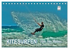 Kitesurfen - über den Wellen (Tischkalender 2026 DIN A5 quer), CALVENDO Monatskalender Cover Kitesurfen - über den Wellen (Tischkalender 2026 DIN A5 quer), CALVENDO Monatskalender