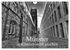 Münster in schwarz-weiß gesehen (Wandkalender 2026 DIN A4 quer), CALVENDO Monatskalender Cover Münster in schwarz-weiß gesehen (Wandkalender 2026 DIN A4 quer), CALVENDO Monatskalender
