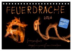 Feuerdrache (Tischkalender 2026 DIN A5 quer), CALVENDO Monatskalender