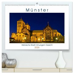 Münster - Historische Stadt mit jungem Gesicht (hochwertiger Premium Wandkalender 2026 DIN A2 quer), Kunstdruck in Hochglanz Cover Münster - Historische Stadt mit jungem Gesicht (hochwertiger Premium Wandkalender 2026 DIN A2 quer), Kunstdruck in Hochglanz