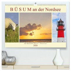 Büsum an der Nordsee (hochwertiger Premium Wandkalender 2026 DIN A2 quer), Kunstdruck in Hochglanz