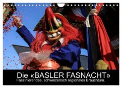 Cover BASLER FASNACHT - Faszinierendes, schweizerisch regionales Brauchtum. (Wandkalender 2026 DIN A4 quer), CALVENDO Monatskalender