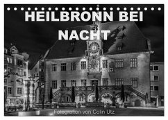 Heilbronn bei Nacht (Tischkalender 2026 DIN A5 quer), CALVENDO Monatskalender