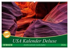 USA Kalender Deluxe (Wandkalender 2026 DIN A2 quer), CALVENDO Monatskalender