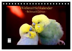 Wellensittichkalender - Schmuck Edition (Tischkalender 2026 DIN A5 quer), CALVENDO Monatskalender Wellensittichkalender - Schmuck Edition (Tischkalender 2026 DIN A5 quer), CALVENDO Monatskalender