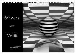 Schwarz trifft Weiß (Wandkalender 2026 DIN A3 quer), CALVENDO Monatskalender Schwarz trifft Weiß (Wandkalender 2026 DIN A3 quer), CALVENDO Monatskalender