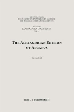 Cover The Alexandrian Edition of Alcaeus