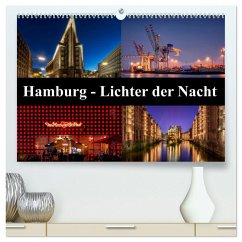 Hamburg - Lichter der Nacht (hochwertiger Premium Wandkalender 2026 DIN A2 quer), Kunstdruck in Hochglanz Hamburg - Lichter der Nacht (hochwertiger Premium Wandkalender 2026 DIN A2 quer), Kunstdruck in Hochglanz