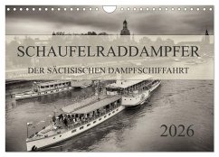 Cover Schaufelraddampfer der Sächsischen Dampfschiffahrt (Wandkalender 2026 DIN A4 quer), CALVENDO Monatskalender