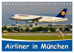 Cover Airliner in München / 2026 (Tischkalender 2026 DIN A5 quer), CALVENDO Monatskalender