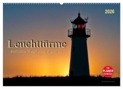 Cover Leuchttürme - maritime Wegweiser weltweit (Wandkalender 2026 DIN A2 quer), CALVENDO Monatskalender