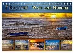 Friesland - Watt und Nordsee (Tischkalender 2026 DIN A5 quer), CALVENDO Monatskalender