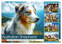 Australian Shepherd. Wanderfreude auf Pfoten im Bergsommer (Tischkalender 2026 DIN A5 quer), CALVENDO Monatskalender