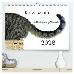 Cover Katzenzitate 2026 (hochwertiger Premium Wandkalender 2026 DIN A2 quer), Kunstdruck in Hochglanz