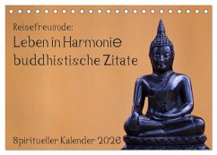 Cover Reisefreu(n)de: Leben in Harmonie - buddhistische Zitate (Tischkalender 2026 DIN A5 quer), CALVENDO Monatskalender