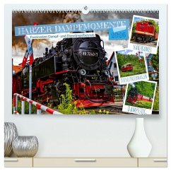 Harzer Dampfmomente (hochwertiger Premium Wandkalender 2026 DIN A2 quer), Kunstdruck in Hochglanz