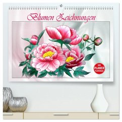 Blumen-Zeichnungen (hochwertiger Premium Wandkalender 2026 DIN A2 quer), Kunstdruck in Hochglanz Blumen-Zeichnungen (hochwertiger Premium Wandkalender 2026 DIN A2 quer), Kunstdruck in Hochglanz