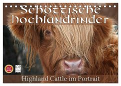 Cover Schottische Hochlandrinder - Highland Cattle im Portrait (Tischkalender 2026 DIN A5 quer), CALVENDO Monatskalender