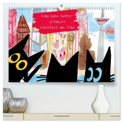 Cover Frau Kami Katze entdeckt Frankfurt am Main (hochwertiger Premium Wandkalender 2026 DIN A2 quer), Kunstdruck in Hochglanz