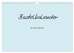 Bastelkalender - hell Blau (Wandkalender 2026 DIN A4 quer), CALVENDO Monatskalender