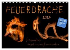 Cover Feuerdrache (Wandkalender 2026 DIN A3 quer), CALVENDO Monatskalender