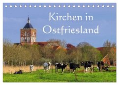 Kirchen in Ostfriesland (Tischkalender 2026 DIN A5 quer), CALVENDO Monatskalender Cover Kirchen in Ostfriesland (Tischkalender 2026 DIN A5 quer), CALVENDO Monatskalender