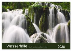 WASSERFÄLLE - Sanfte und tosende Schönheiten (Wandkalender 2026 DIN A2 quer), CALVENDO Monatskalender
