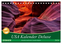 USA Kalender Deluxe (Tischkalender 2026 DIN A5 quer), CALVENDO Monatskalender