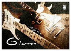 GITARREN Vintage Art (Wandkalender 2026 DIN A2 quer), CALVENDO Monatskalender GITARREN Vintage Art (Wandkalender 2026 DIN A2 quer), CALVENDO Monatskalender