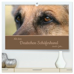 Mit dem Deutschen Schäferhund durch's Jahr (hochwertiger Premium Wandkalender 2026 DIN A2 quer), Kunstdruck in Hochglanz