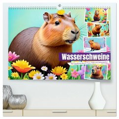 Cover Wasserschweine. Mit Capybaras durch Fluss, Feld und Jahreszeiten (hochwertiger Premium Wandkalender 2026 DIN A2 quer), Kunstdruck in Hochglanz