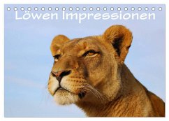 Cover Löwen Impressionen (Tischkalender 2026 DIN A5 quer), CALVENDO Monatskalender