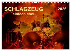 Cover Schlagzeug - einfach cool (Wandkalender 2026 DIN A3 quer), CALVENDO Monatskalender