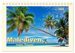 Malediven - mein Traum (Tischkalender 2026 DIN A5 quer), CALVENDO Monatskalender