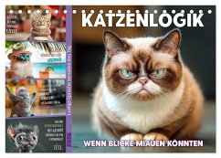 Katzenlogik - Wenn Blicke miauen könnten (Tischkalender 2026 DIN A5 quer), CALVENDO Monatskalender