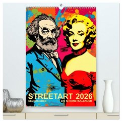 Cover STREETART Neu Erleben Ein KI-Kunstkalender (hochwertiger Premium Wandkalender 2026 DIN A2 hoch), Kunstdruck in Hochglanz