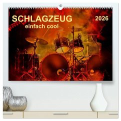 Cover Schlagzeug - einfach cool (hochwertiger Premium Wandkalender 2026 DIN A2 quer), Kunstdruck in Hochglanz