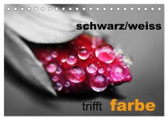 schwarz/weiß trifft farbe (Tischkalender 2026 DIN A5 quer), CALVENDO Monatskalender schwarz/weiß trifft farbe (Tischkalender 2026 DIN A5 quer), CALVENDO Monatskalender