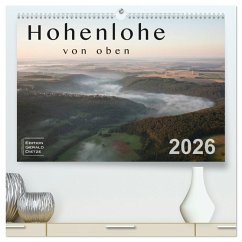 Cover Hohenlohe von oben (hochwertiger Premium Wandkalender 2026 DIN A2 quer), Kunstdruck in Hochglanz