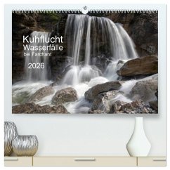 Kuhflucht Wasserfälle bei Farchant (hochwertiger Premium Wandkalender 2026 DIN A2 quer), Kunstdruck in Hochglanz Kuhflucht Wasserfälle bei Farchant (hochwertiger Premium Wandkalender 2026 DIN A2 quer), Kunstdruck in Hochglanz