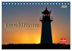 Cover Leuchttürme - maritime Wegweiser weltweit (Tischkalender 2026 DIN A5 quer), CALVENDO Monatskalender