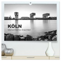 Köln - monochrome Ansichten (hochwertiger Premium Wandkalender 2026 DIN A2 quer), Kunstdruck in Hochglanz