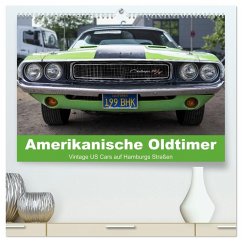 Cover Amerikanische Oldtimer - Vintage US Cars auf Hamburgs Straßen (hochwertiger Premium Wandkalender 2026 DIN A2 quer), Kunstdruck in Hochglanz