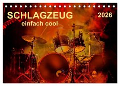 Cover Schlagzeug - einfach cool (Tischkalender 2026 DIN A5 quer), CALVENDO Monatskalender