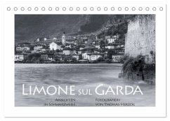 Limone sul Garda schwarzweiß (Tischkalender 2026 DIN A5 quer), CALVENDO Monatskalender Limone sul Garda schwarzweiß (Tischkalender 2026 DIN A5 quer), CALVENDO Monatskalender