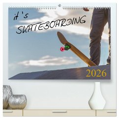 Cover it's SKATEBOARDING (hochwertiger Premium Wandkalender 2026 DIN A2 quer), Kunstdruck in Hochglanz
